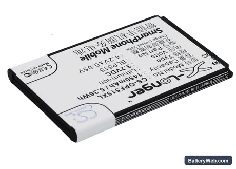 Oppo F15 Replacement Battery, 3.7V, 1450mAh, Li-ion 3