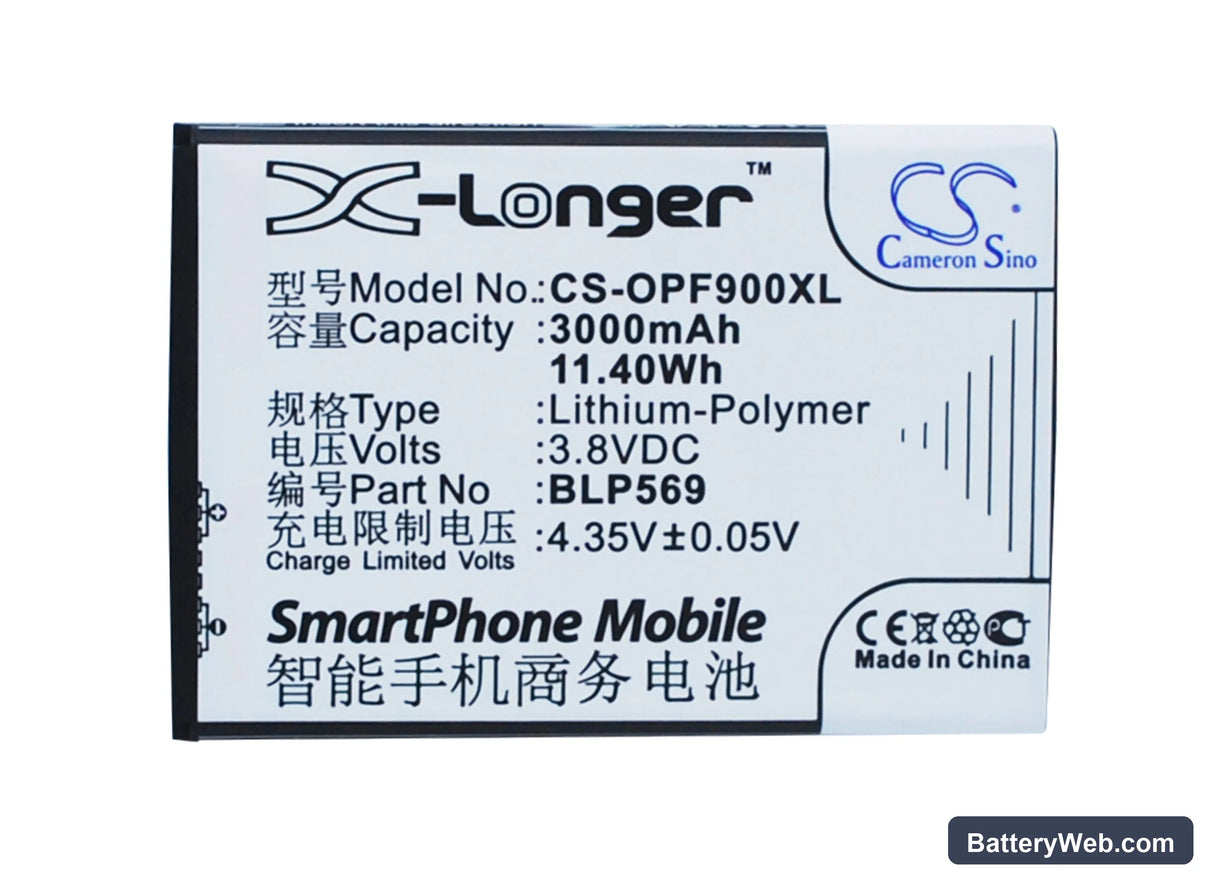 Oppo Find 7 Replacement Battery, 3.8V, 3000mAh, Li-Polymer 5
