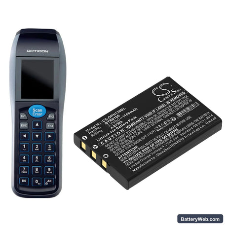 Opticon H13 Replacement Battery, 3.7V, 1100mAh, Li-ion 4