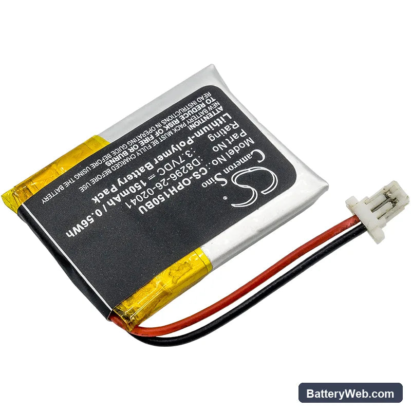 Opticon H15 Replacement Battery, 3.7V, 150mAh, Li-Polymer 2