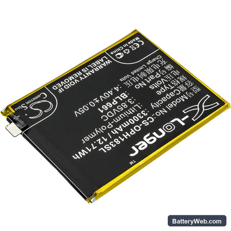 Oppo A3 Replacement Battery, 3.85V, 3300mAh, Li-Polymer 2