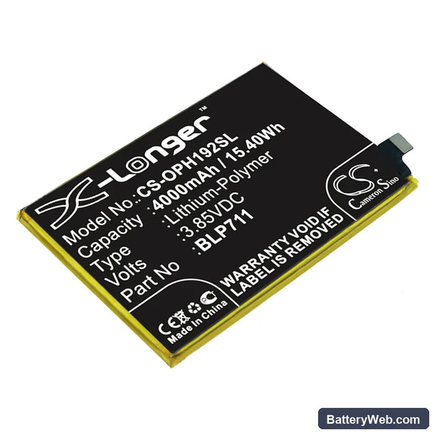 Oppo A1K Replacement Battery, 3.85V, 4000mAh, Li-Polymer 1
