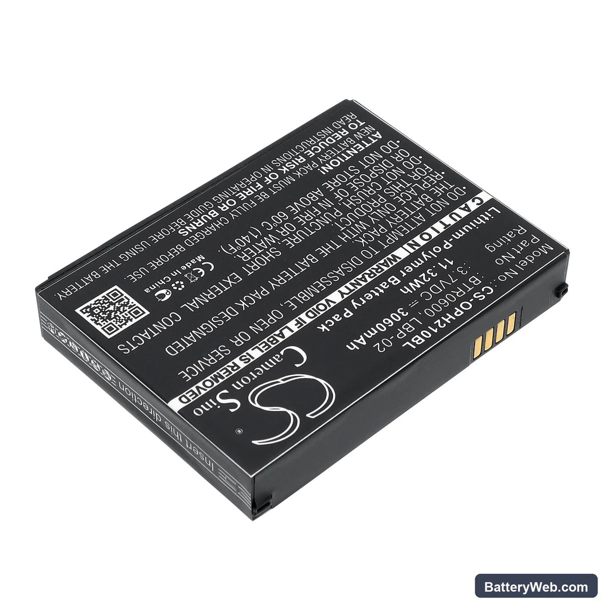 Opticon H21 Replacement Battery, 3.7V, 3060mAh, Li-Polymer 2