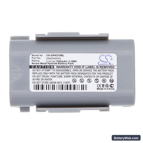 Opticon PHL-2700 Replacement Battery, 2.4V, 1500mAh, Ni-MH 5