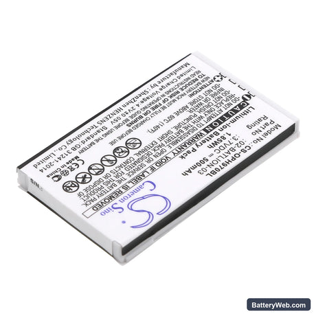 Opticon OPL-9700 Replacement Battery, 3.7V, 500mAh, Li-ion 2