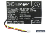 Opticon OPL-9714 Replacement Battery, 3.7V, 1000mAh, Li-ion 5