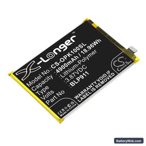 Oppo Realme V25 Replacement Battery, 3.87V, 4900mAh, Li-Polymer 1