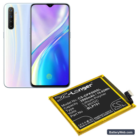 Oppo K5 Replacement Battery, 3.85V, 3900mAh, Li-Polymer 5