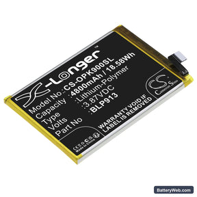 Oppo K9X Replacement Battery, 3.87V, 4800mAh, Li-Polymer 1
