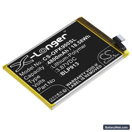 Oppo K9X Replacement Battery, 3.87V, 4800mAh, Li-Polymer 1