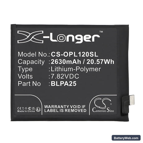 OnePlus 12 Replacement Battery, 7.82V, 2630mAh, Li-Polymer 3