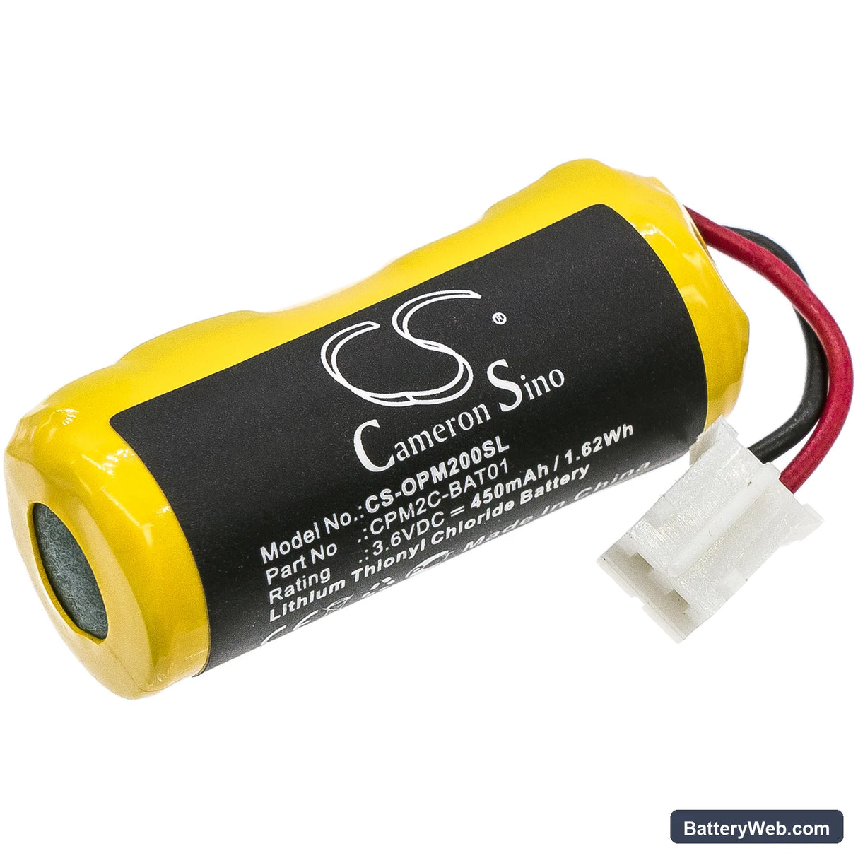 Omron CPM2C Replacement Battery, 3.6V, 450mAh, Li-SOCl2 1