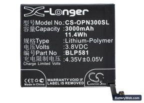 Oppo N3 Replacement Battery, 3.8V, 3000mAh, Li-Polymer 1