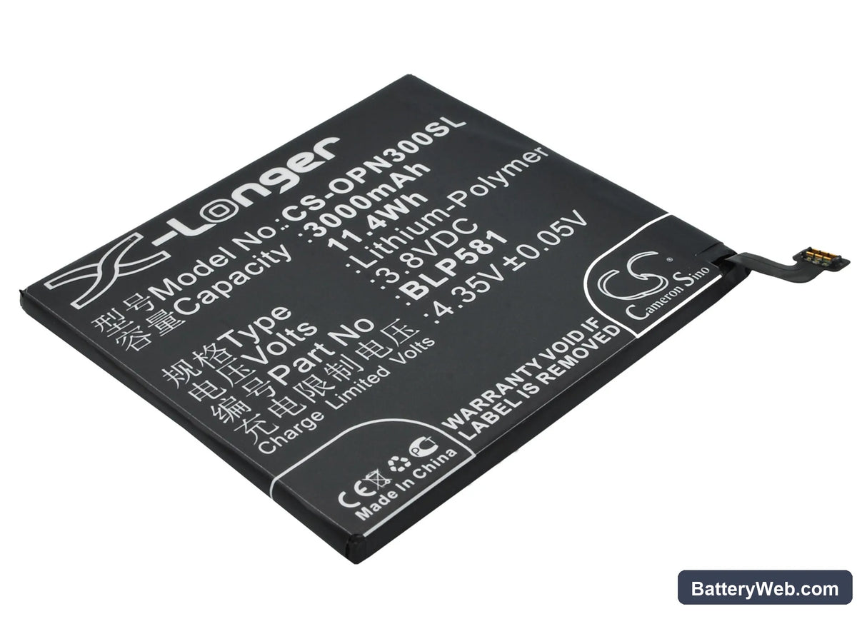 Oppo N3 Replacement Battery, 3.8V, 3000mAh, Li-Polymer 3