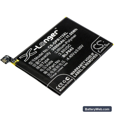 Oppo R11S Replacement Battery, 3.85V, 3000mAh, Li-Polymer 1