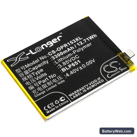 Oppo R15 Dream Mirror Replacement Battery, 3.85V, 3300mAh, Li-Polymer 1