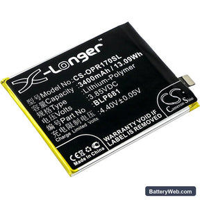 Oppo R17 Replacement Battery, 3.85V, 3400mAh, Li-Polymer 1