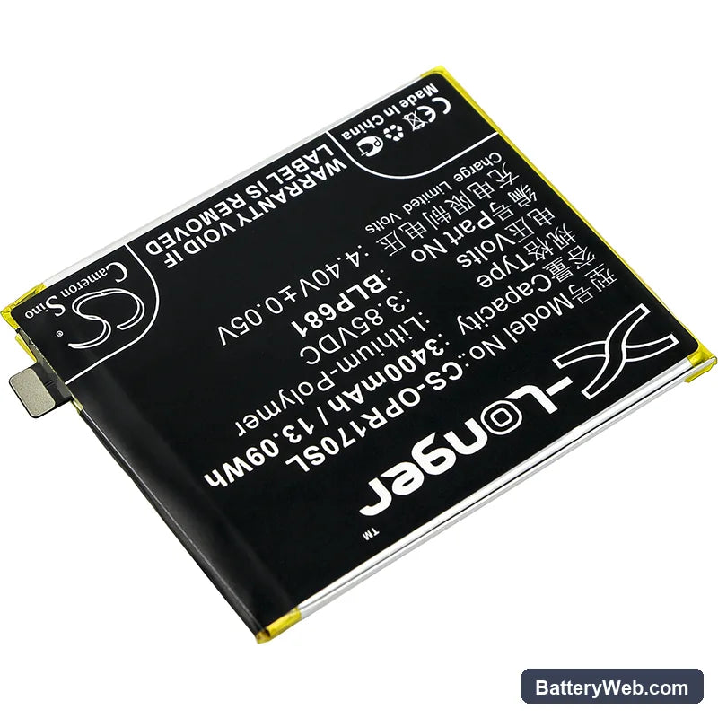 Oppo R17 Replacement Battery, 3.85V, 3400mAh, Li-Polymer 2
