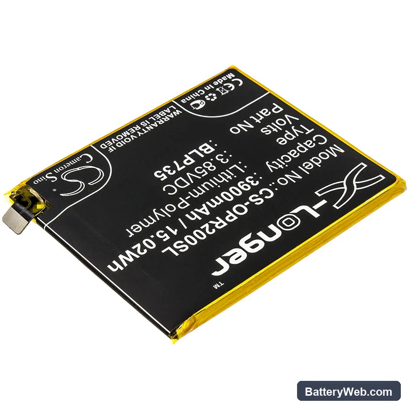 Oppo Reno 2 Replacement Battery, 3.85V, 3900mAh, Li-Polymer 2