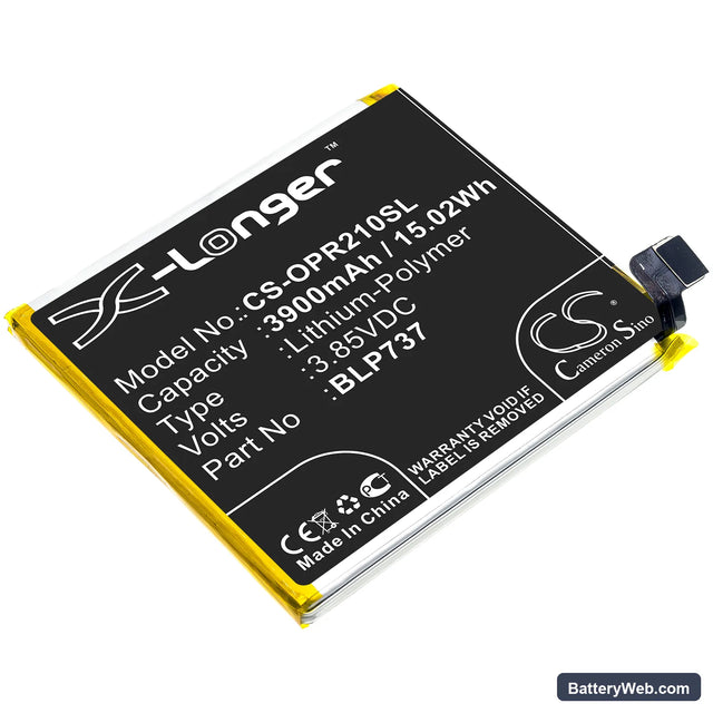 Oppo Reno2 Z Replacement Battery, 3.85V, 3900mAh, Li-Polymer 1