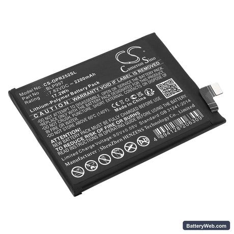 Oppo CPH2541 Replacement Battery, 7.82V, 2200mAh, Li-Polymer 1