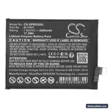 Oppo CPH2541 Replacement Battery, 7.82V, 2200mAh, Li-Polymer 3