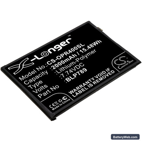 Oppo Reno 4 5G Replacement Battery, 7.74V, 2000mAh, Li-Polymer 1