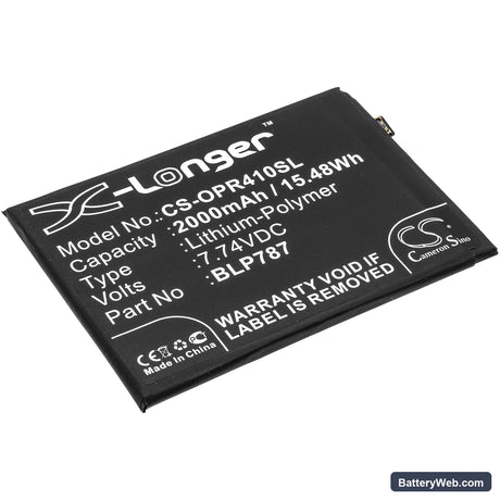 Oppo Reno4 Pro 4G Replacement Battery, 7.74V, 2000mAh, Li-Polymer 1