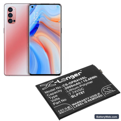 Oppo Reno4 Pro 4G Replacement Battery, 7.74V, 2000mAh, Li-Polymer 5