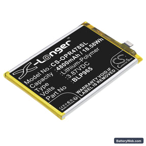 Realme Q5 Replacement Battery, 3.87V, 4800mAh, Li-Polymer 1