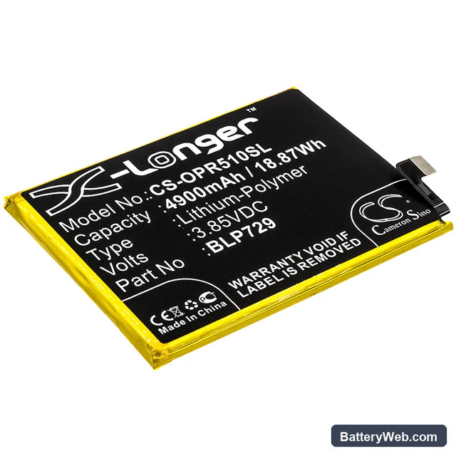 Oppo Realme 5i Replacement Battery, 3.85V, 4900mAh, Li-Polymer 1