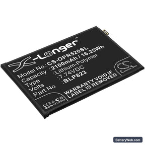 Oppo Reno5 Pro Replacement Battery, 7.74V, 2100mAh, Li-Polymer 1