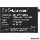 Oppo Reno5 Pro Replacement Battery, 7.74V, 2100mAh, Li-Polymer 3