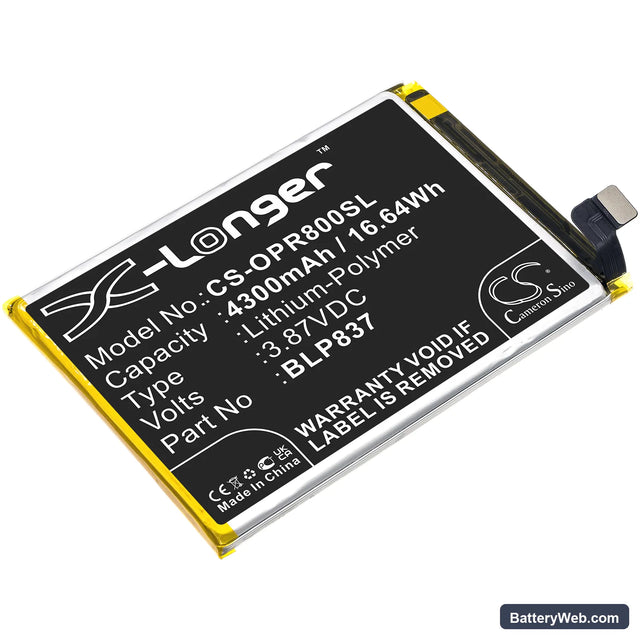 Oppo Realme 8 Pro Replacement Battery, 3.87V, 4300mAh, Li-Polymer 1