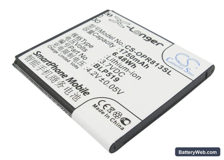 Oppo U701 Replacement Battery, 3.7V, 1750mAh, Li-ion 1