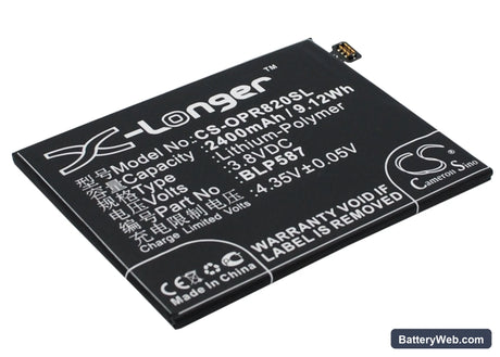 Oppo R8200 Replacement Battery, 3.8V, 2400mAh, Li-Polymer 2