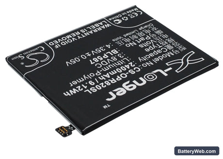 Oppo R8200 Replacement Battery, 3.8V, 2400mAh, Li-Polymer 3
