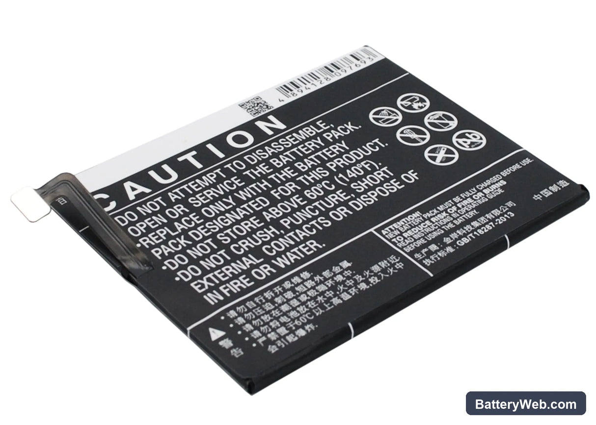 Oppo R8200 Replacement Battery, 3.8V, 2400mAh, Li-Polymer 4