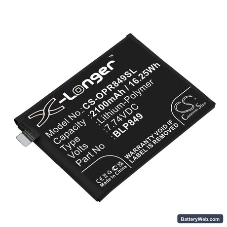 Oppo Realme GT Replacement Battery, 7.74V, 2100mAh, Li-Polymer 2