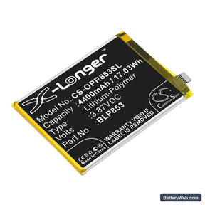 Oppo Reno 4 4G Replacement Battery, 3.87V, 4400mAh, Li-Polymer 1