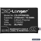 Oppo Reno6 Replacement Battery, 7.74V, 2150mAh, Li-Polymer 3