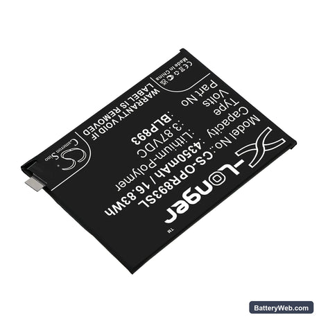 Oppo Reno 7 Replacement Battery, 3.87V, 4350mAh, Li-Polymer 2