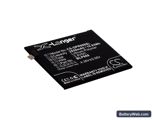 Oppo R9 Replacement Battery, 3.8V, 2850mAh, Li-Polymer 1