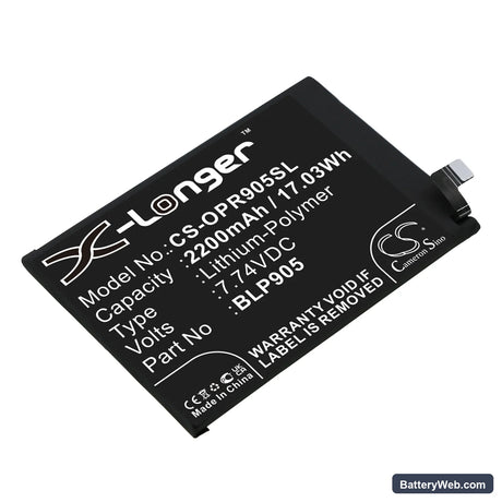 Oppo Reno 7 Pro 5G Replacement Battery, 7.74V, 2200mAh, Li-Polymer 1