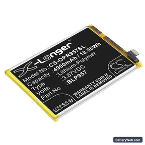 Oppo Realme 10 5G Replacement Battery, 3.87V, 4900mAh, Li-Polymer 1