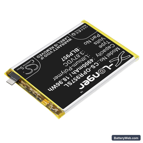 Oppo Realme 10 5G Replacement Battery, 3.87V, 4900mAh, Li-Polymer 2