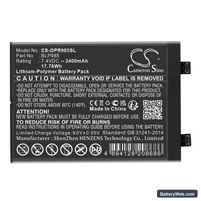 Realme GT NEO5 Replacement Battery, 7.4V, 2400mAh, Li-Polymer 1