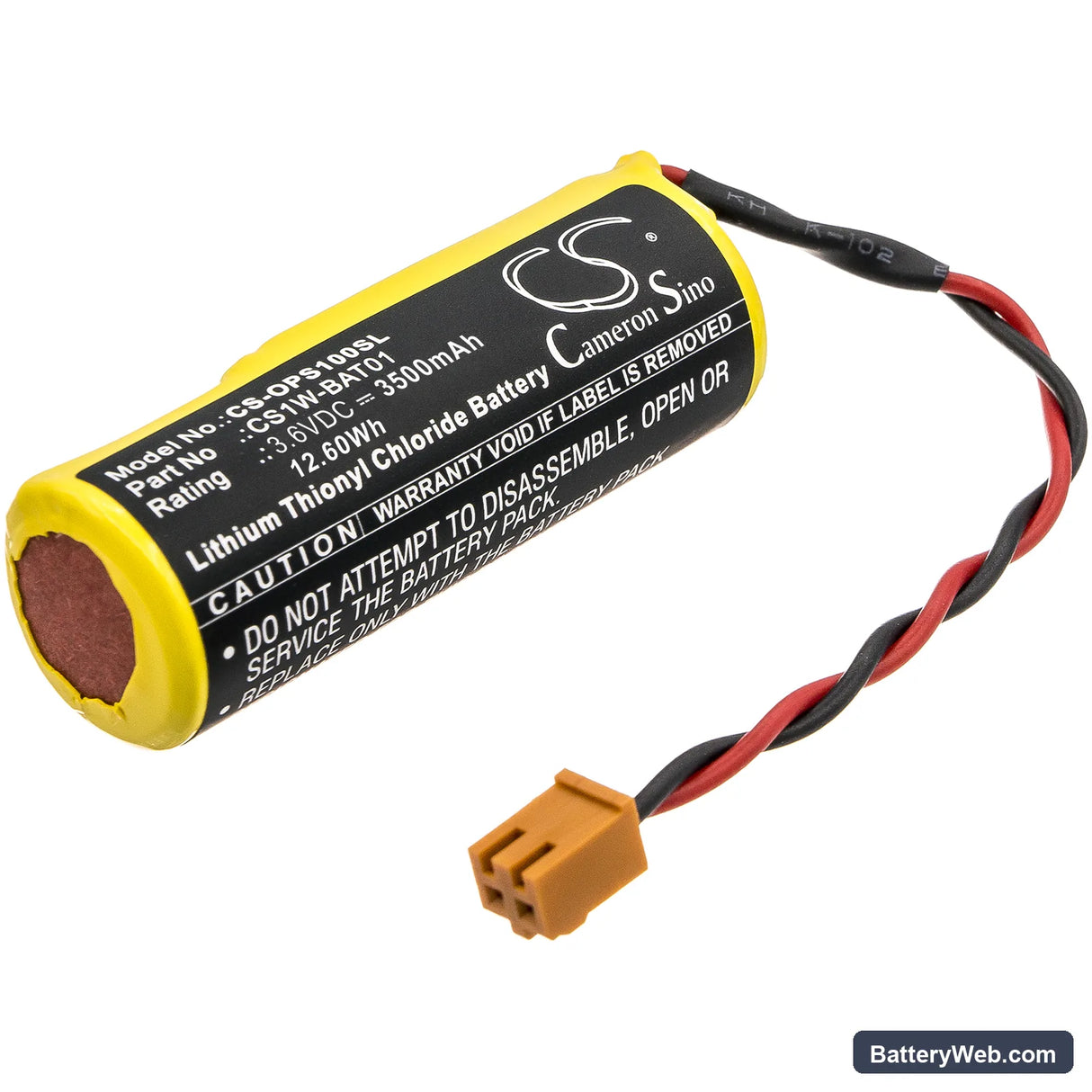 Panasonic VR-004 Replacement Battery, 3.6V, 3500mAh, Li-SOCl2 1