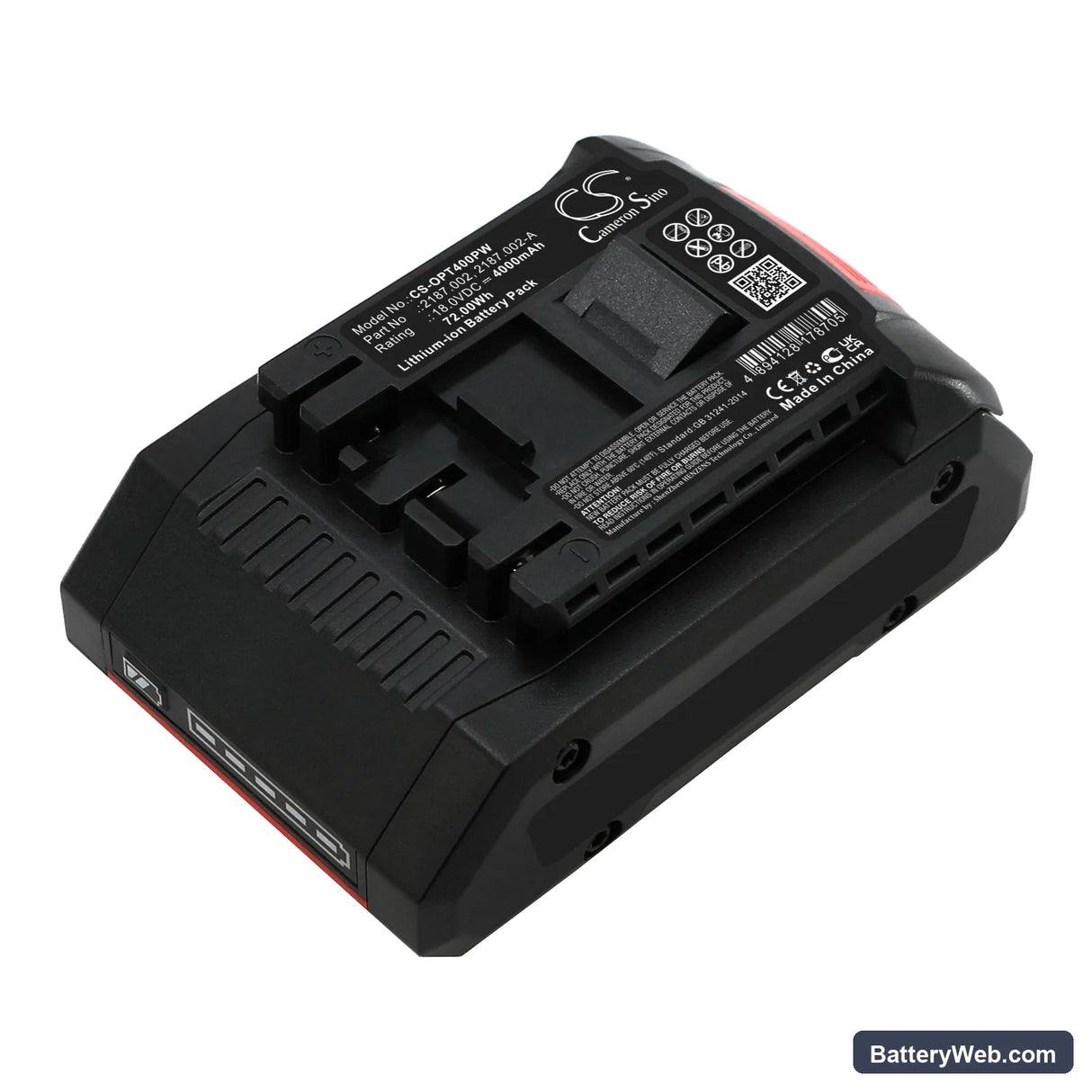 ZAPACK ZP93 Replacement Battery, 18V, 4000mAh, Li-ion 1