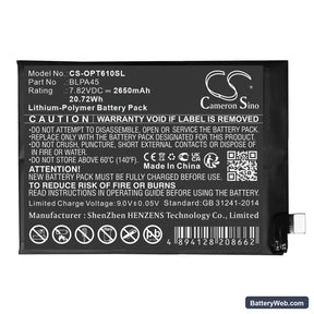 Oppo Realme GT Neo6 SE Replacement Battery, 7.82V, 2650mAh, Li-Polymer 1